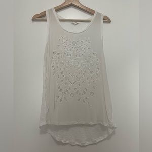 Club Monaco silk and linen cut out top (small)
